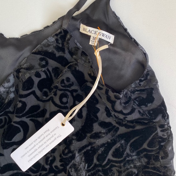 NWT Velvet Patterned Black Swan Camisole - Picture 3 of 4